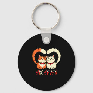 Cute Cat Couple Valentine Romantic Love Streetwear Key Ring