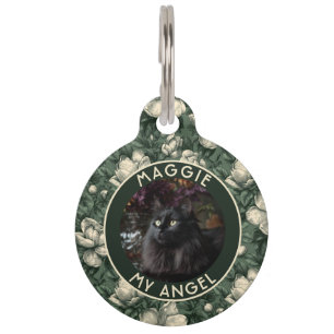 Cute Cat Dad Gift Gerdenias Floral Pet Tag