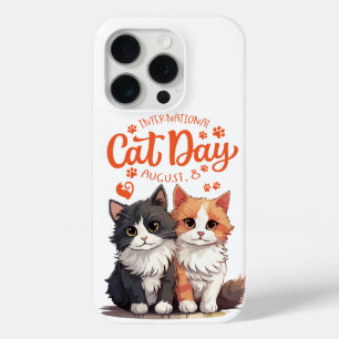 Cute Cat Day iPhone 15 Case - Celebrate with Style