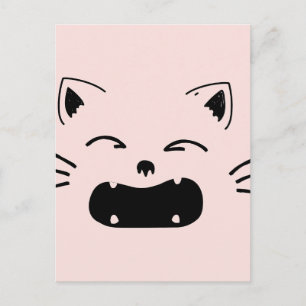 Cute cat design   Adorable feline artwork Postcard