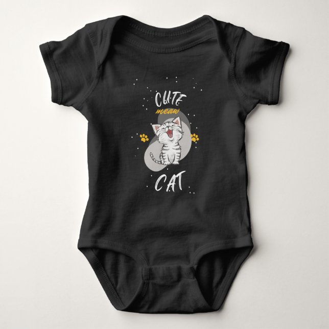 Cute CAT design Baby Bodysuit (Front)