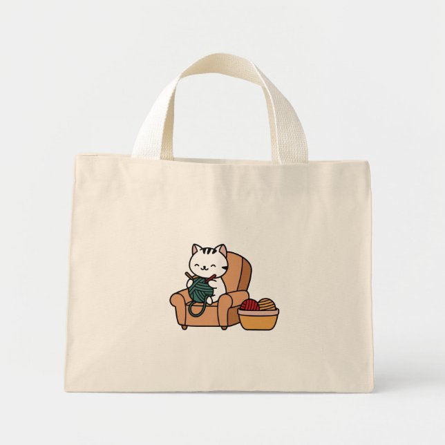 cute cat design | cats lovers design  mini tote bag (Front)
