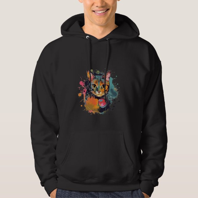 cute cat design  hoodie (Front)