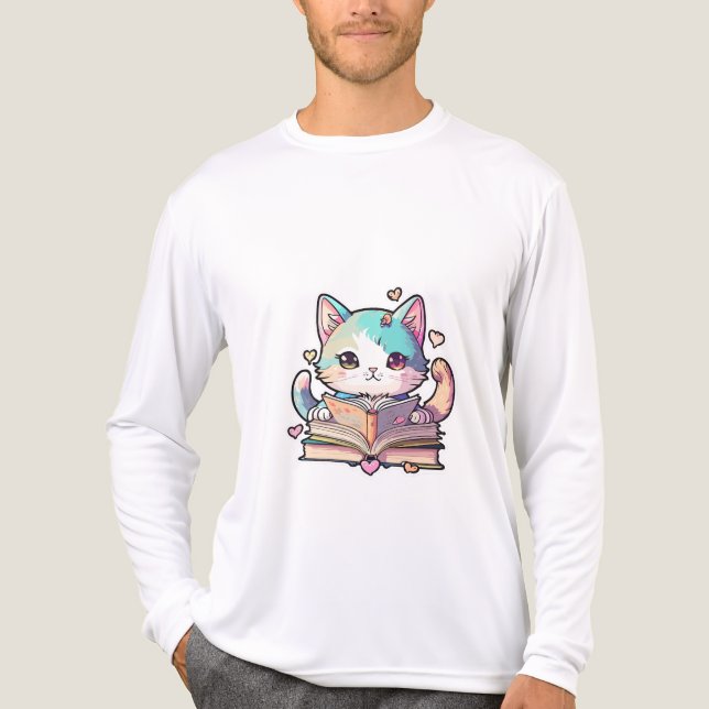 cute cat design  Tri-Blend shirt (Front)