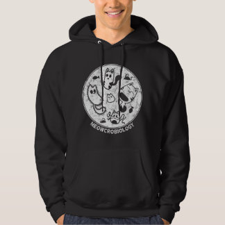 Cute Cat Distressed Bacteria Microbiology Science Hoodie