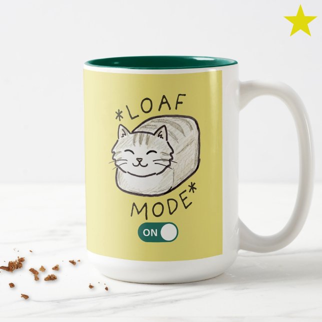 Cute Cat Doodle Loaf Mode ON Meme Mug (Creator Uploaded)