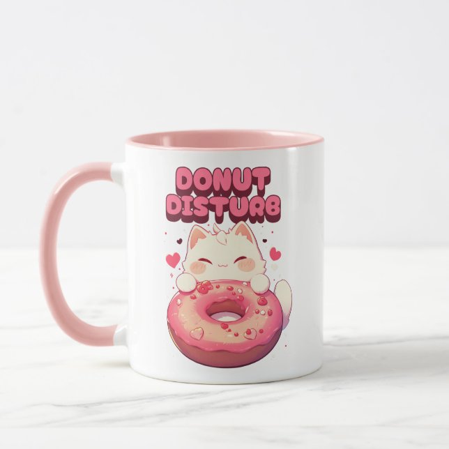 Cute Cat Doughnut Mug (Left)