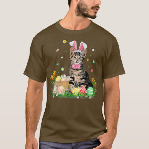 Cute Cat Easter Day Bunny Eggs Costume Gift Mens W T-Shirt