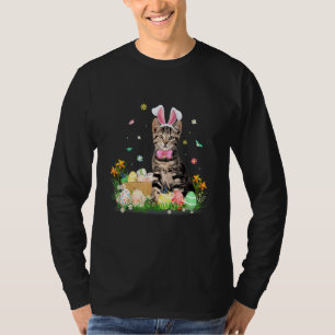 Cute Cat Easter Day Bunny Eggs Costume  Mens Women T-Shirt