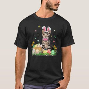 Cute Cat Easter Day Bunny Eggs Costume Mens Womens T-Shirt