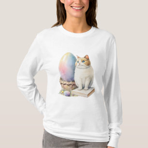 Cute Cat Easter Egg Happy Easter Day, Easter Cat T-Shirt