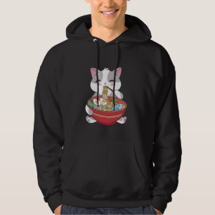 Cute Cat Eating Ramen Noodles Hoodie