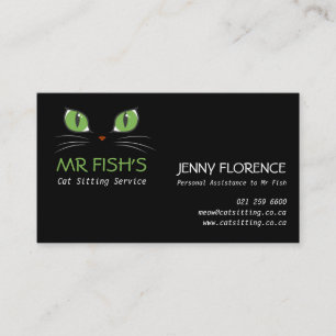 Cute Cat Eyes Pet Care Cat Business Business Card
