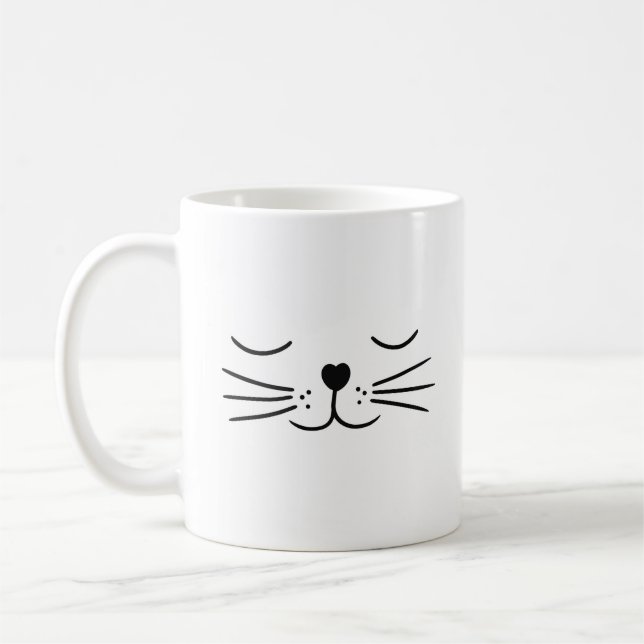 Cute Cat Eyes Sleep Coffee Mug (Left)