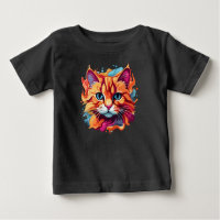 Cute Cat Face Digital Art -87002