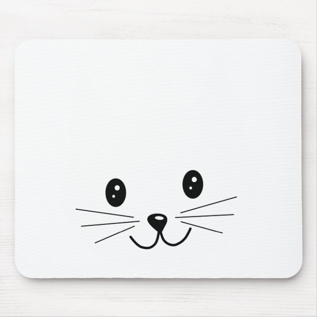 Cute Cat Face. Mouse Pad (Front)