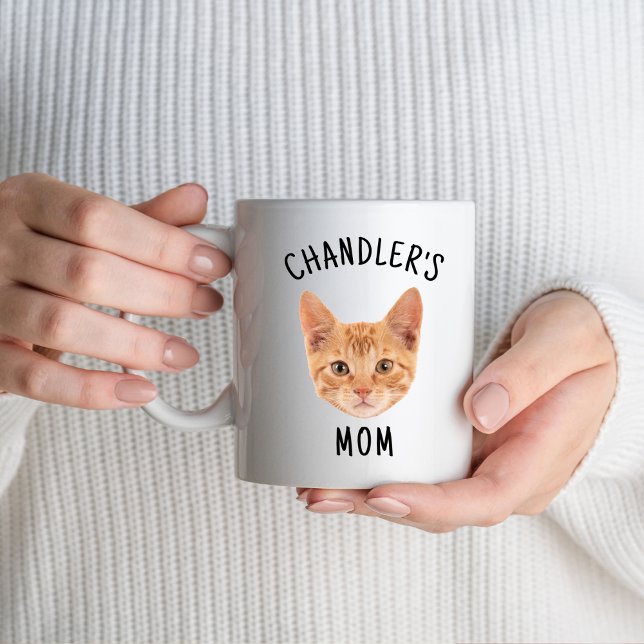 Cute Cat Face Name Cat Mum Dad Lovers Owner Custom Mug (Creator Uploaded)