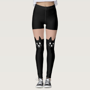 Cute Cat Face Novelty Fun Leggings