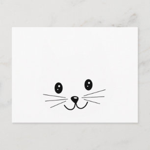 Cute Cat Face. Postcard