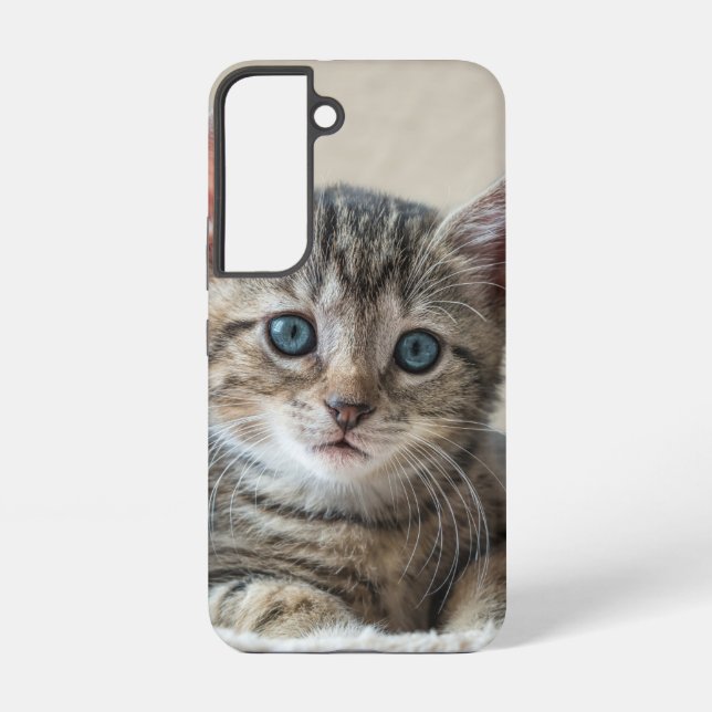 Cute Cat Face Samsung Galaxy S22 Case (Back)