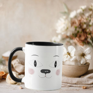 cute cat face, sly eyes mug