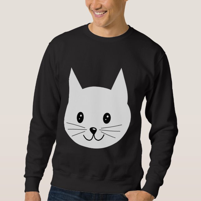 Cute Cat Face. Sweatshirt (Front)