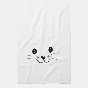 Cute Cat Face. Tea Towel
