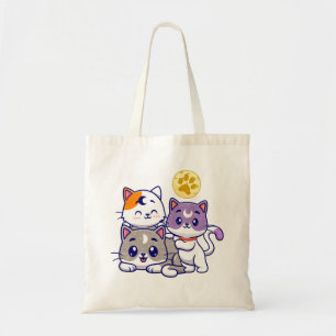 Cute Cat Family Tote Bag