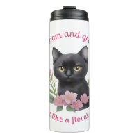 Cute Cat Floral Design Bloom and Grow