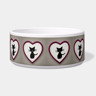 Cute cat food bowl