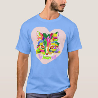 Cute Cat for kitten lovers Colourful Art Kitty Ado T-Shirt