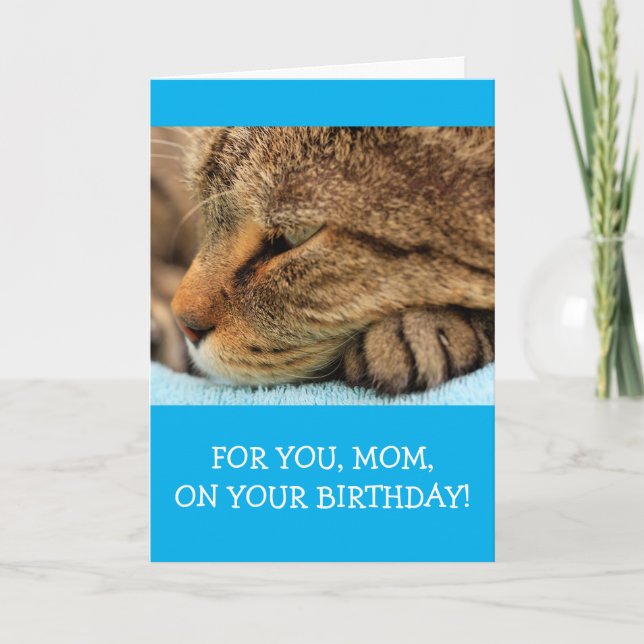Cute Cat "For Mum" Birthday Card (Front)