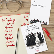 Cute Cat Friends Valentine's Day Kids Classroom  