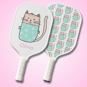 Cute Cat Fun Pickleball Paddle
