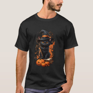 Cute Cat Funny Halloween Outfit Costumes Black Cat T-Shirt