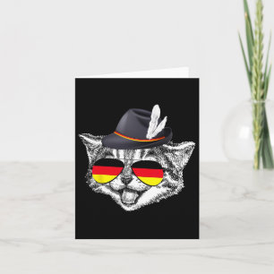 Cute Cat German Flag Pride Germany Festival Card
