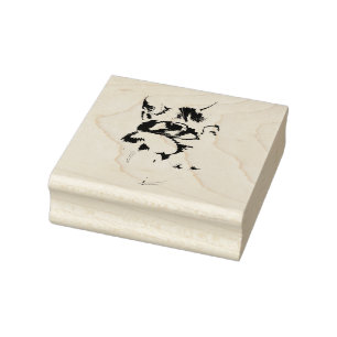 Cute Cat Gift for Kitten Lovers Colourful Art Kitt Rubber Stamp