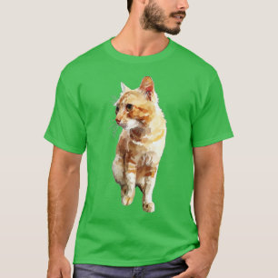 Cute Cat Gift for kitten lovers Colourful Art Kitt T-Shirt