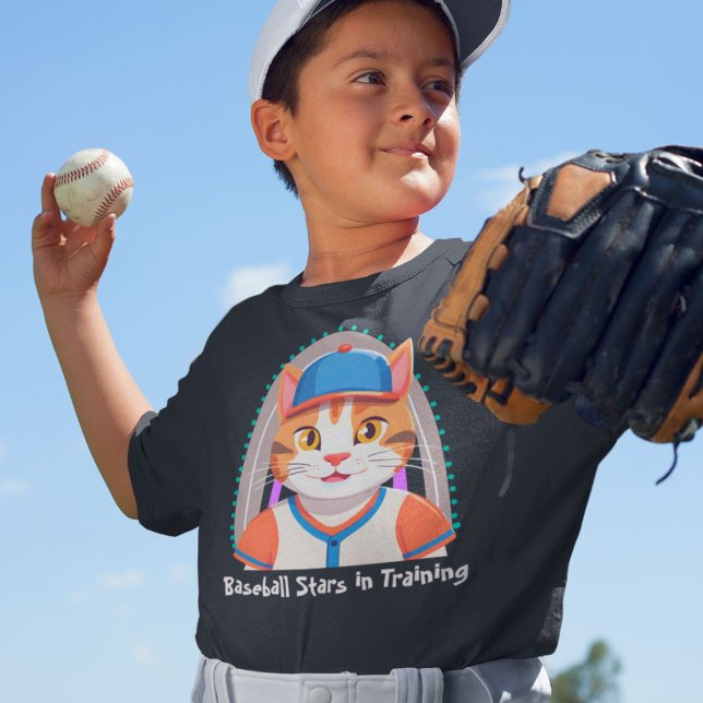 Cute Cat Gifts for Baseball Players Lovers Boys T-Shirt (Cute Cat Gifts for Baseball Players Lovers Boys)