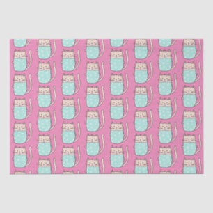 Cute cat girls pink tissue paper