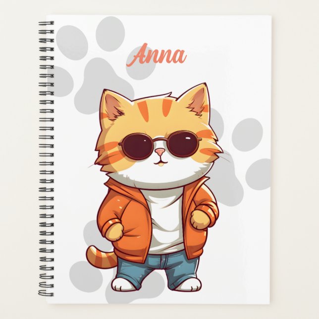 Cute cat girly planner (Front)