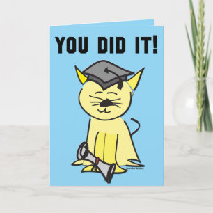 Cute Cat Graduation Card
