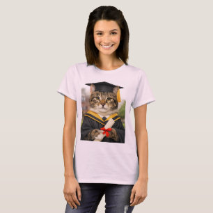 Cute Cat Graduation Diploma Nurse Graduate T-Shirt