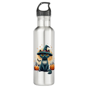 Cute cat graphics surrounded 1 710 ml water bottle