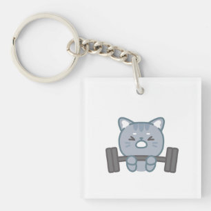 cute cat gym lovers design cat gym lover design key ring