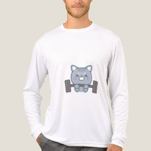 cute cat gym lovers design cat gym lover design Tri-Blend shirt