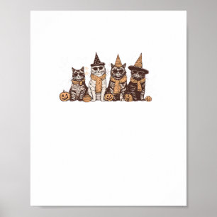 Cute Cat Halloween Kitty Halloween Animal Pet Men  Poster