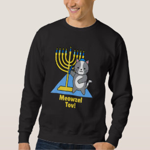 Cute  Cat Hanukkah Family Matching Pajamas Meowzel Sweatshirt