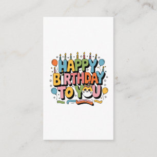 Cute Cat Happy Birthday Enclosure Card