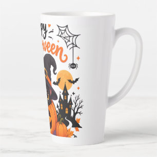 Cute Cat Happy Halloween Travel Mug - Kawaii Witch
